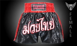 Tcombat Muaythai traing Shorts — Black/red